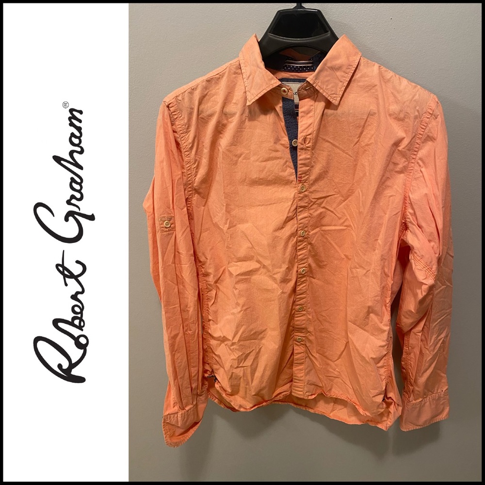 Men’s Robert Graham Sport Shirt Orange Sz. XL